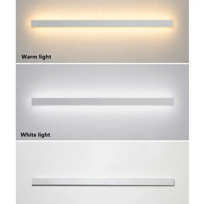 Modern minimalist led white wall lamp for bedroom ambient lighting