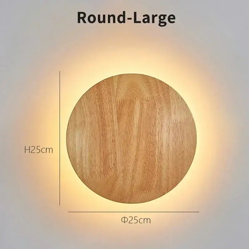 Modern minimalist led wooden wall lights for living room decor