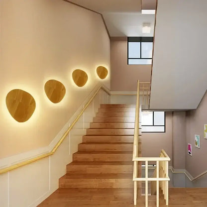 Modern minimalist led wooden wall lights for living room decor