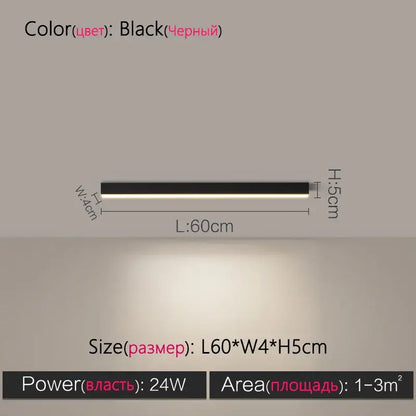 Modern minimalist linear led ceiling lamp for living room