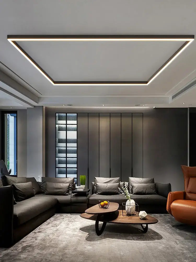 Modern minimalist linear led ceiling lamp for living room