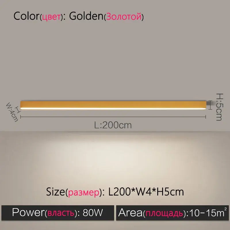 Modern minimalist linear led ceiling lamp for living room