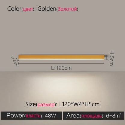 Modern minimalist linear led ceiling lamp for living room