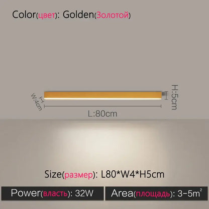 Modern minimalist linear led ceiling lamp for living room