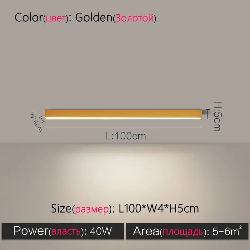 Modern minimalist linear led ceiling lamp for living room