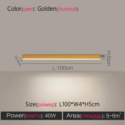 Modern minimalist linear led ceiling lamp for living room