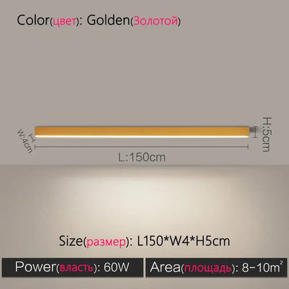 Modern minimalist linear led ceiling lamp for living room