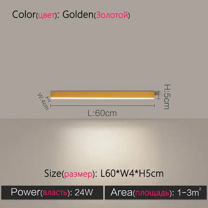 Modern minimalist linear led ceiling lamp for living room