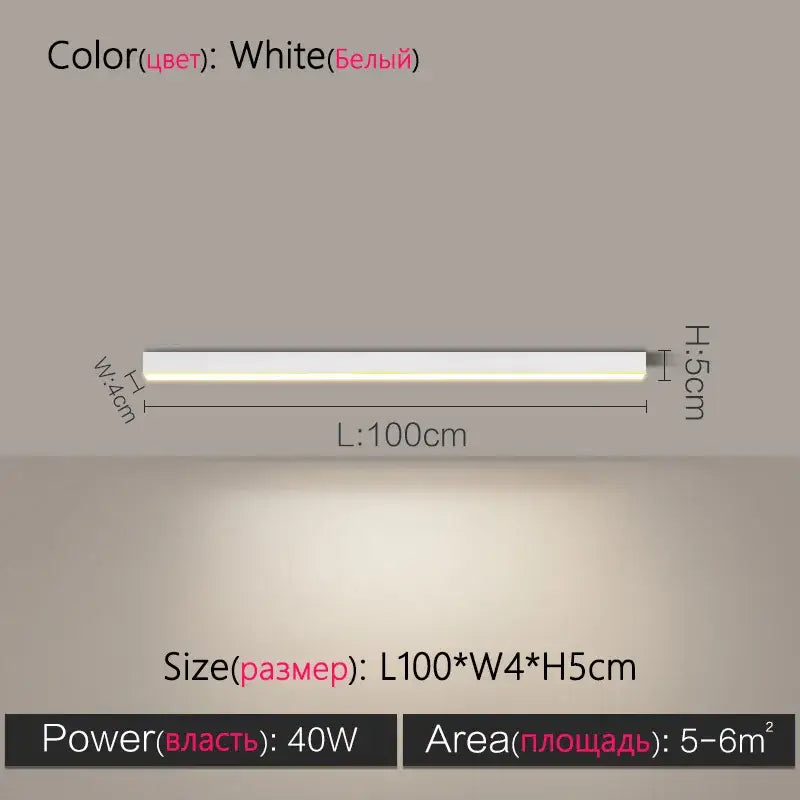 Modern minimalist linear led ceiling lamp for living room