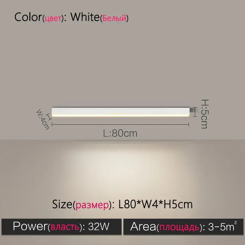 Modern minimalist linear led ceiling lamp for living room