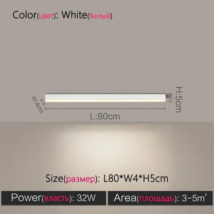Modern minimalist linear led ceiling lamp for living room