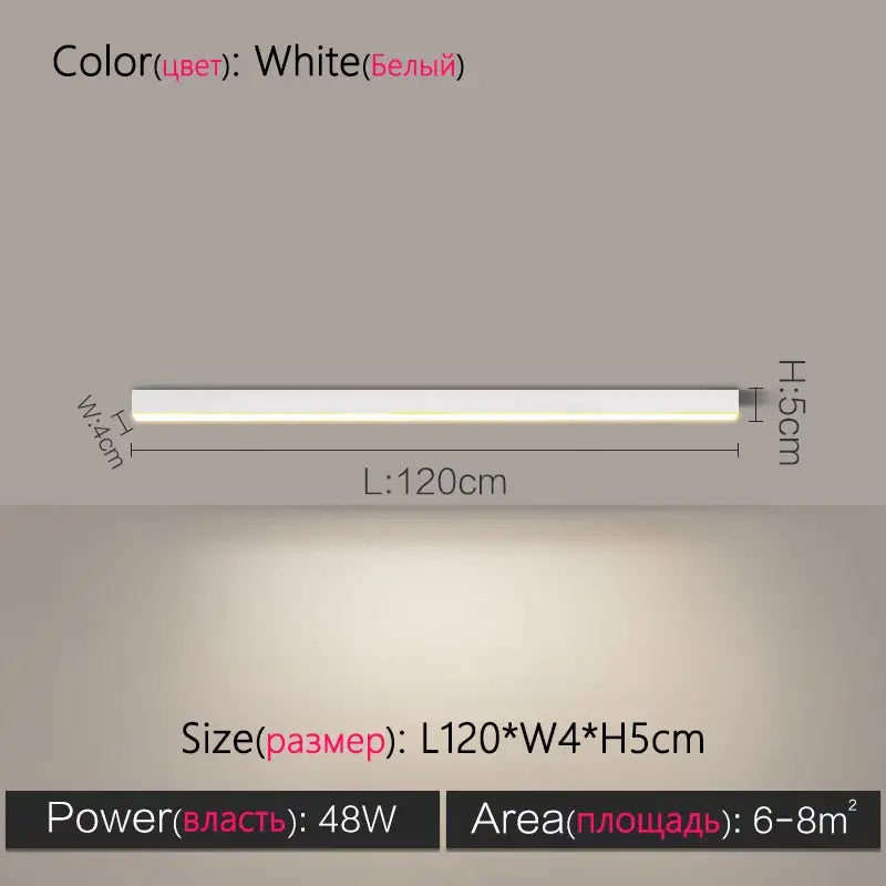 Modern minimalist linear led ceiling lamp for living room