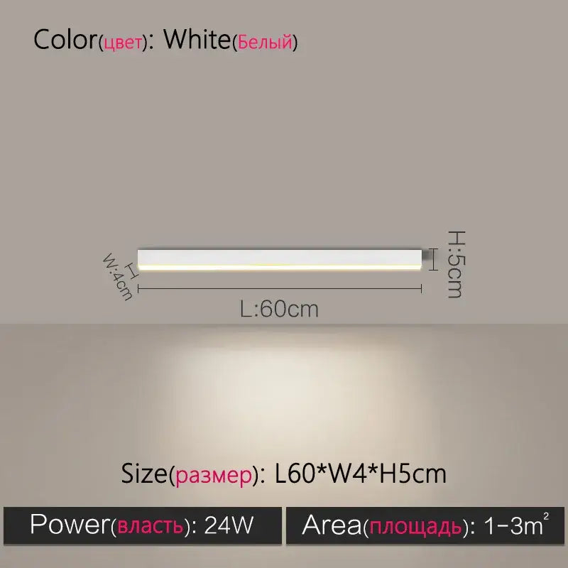 Modern minimalist linear led ceiling lamp for living room