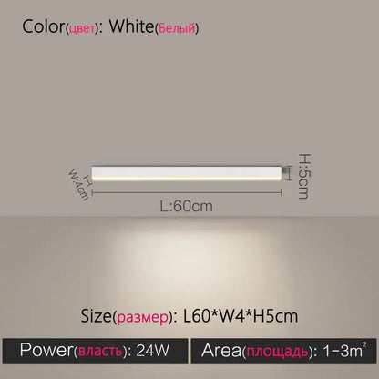 Modern minimalist linear led ceiling lamp for living room