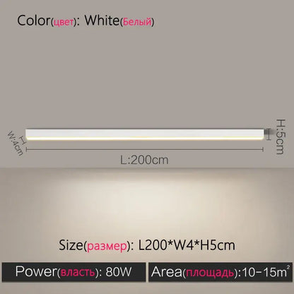 Modern minimalist linear led ceiling lamp for living room