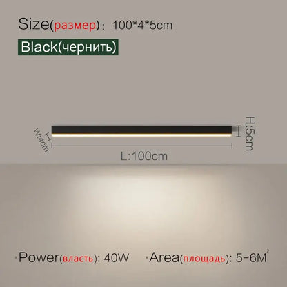 Modern minimalist linear led ceiling light for living room
