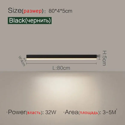 Modern minimalist linear led ceiling light for living room