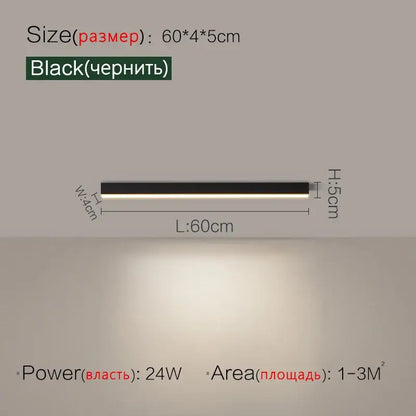 Modern minimalist linear led ceiling light for living room