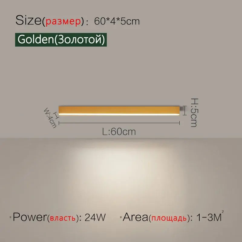 Modern minimalist linear led ceiling light for living room