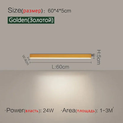 Modern minimalist linear led ceiling light for living room