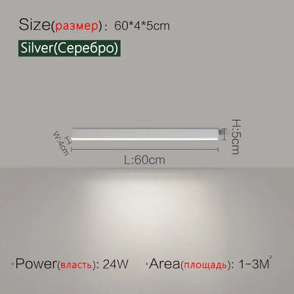 Modern minimalist linear led ceiling light for living room