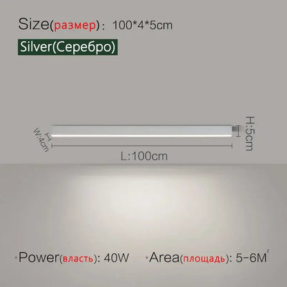 Modern minimalist linear led ceiling light for living room