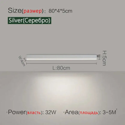 Modern minimalist linear led ceiling light for living room