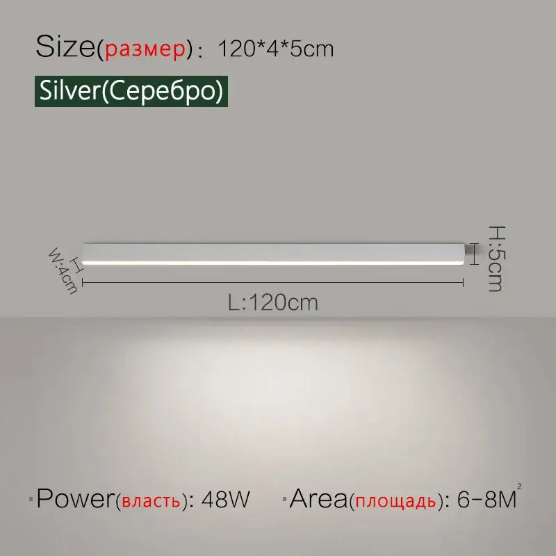Modern minimalist linear led ceiling light for living room
