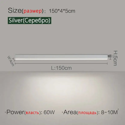 Modern minimalist linear led ceiling light for living room