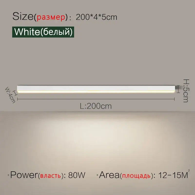 Modern minimalist linear led ceiling light for living room