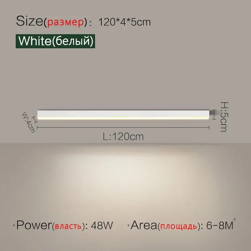 Modern minimalist linear led ceiling light for living room