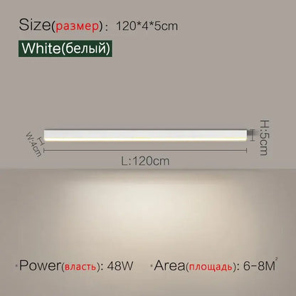 Modern minimalist linear led ceiling light for living room
