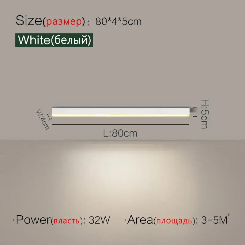 Modern minimalist linear led ceiling light for living room