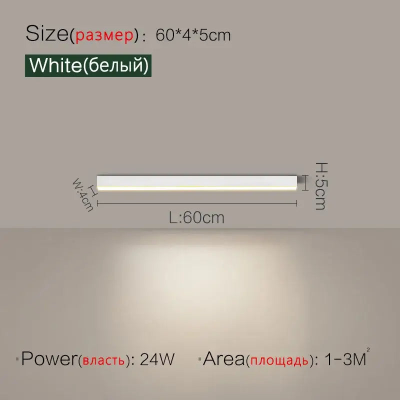 Modern minimalist linear led ceiling light for living room
