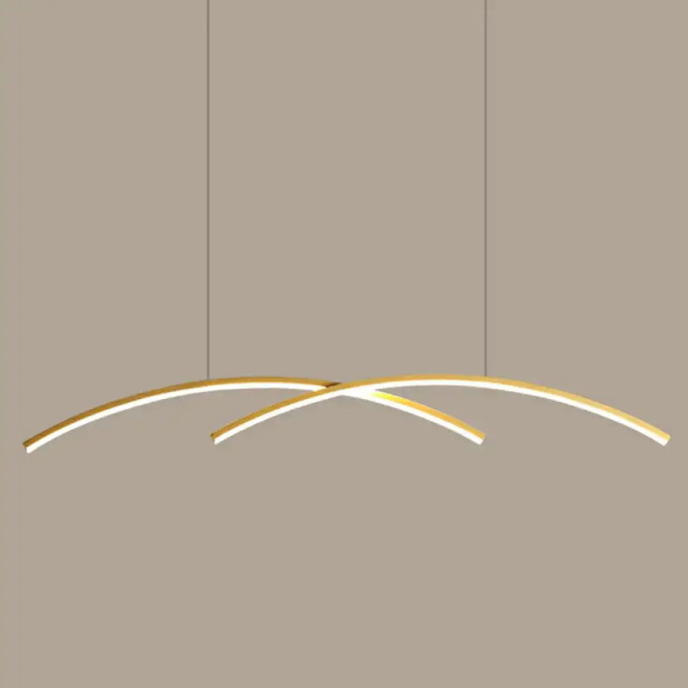 Modern minimalist metal line art hanging light dining room