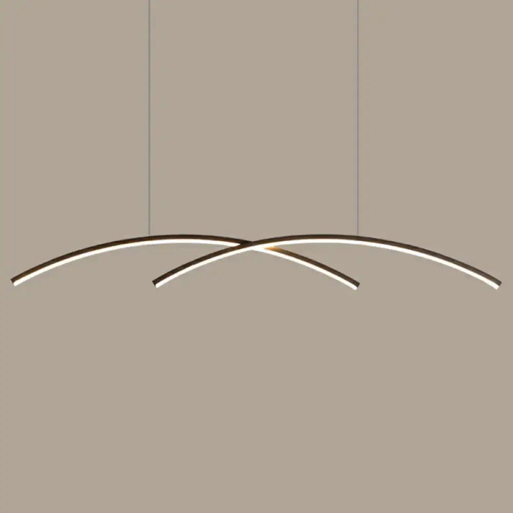 Modern minimalist metal line art hanging light dining room