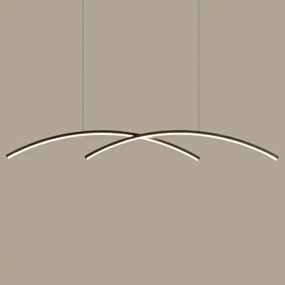 Modern minimalist metal line art hanging light dining room