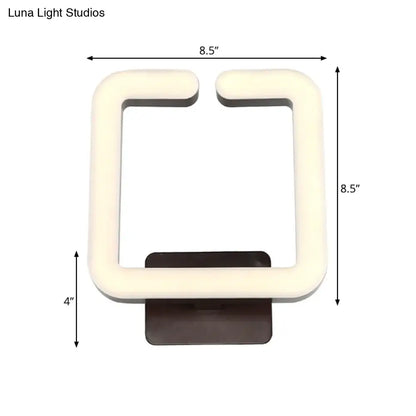 Modern minimalist off-white led wall sconce bedroom natural light