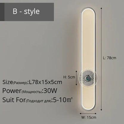 Modern minimalist silver led strip wall light for living room