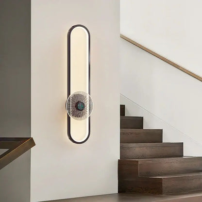 Modern minimalist silver led strip wall light for living room