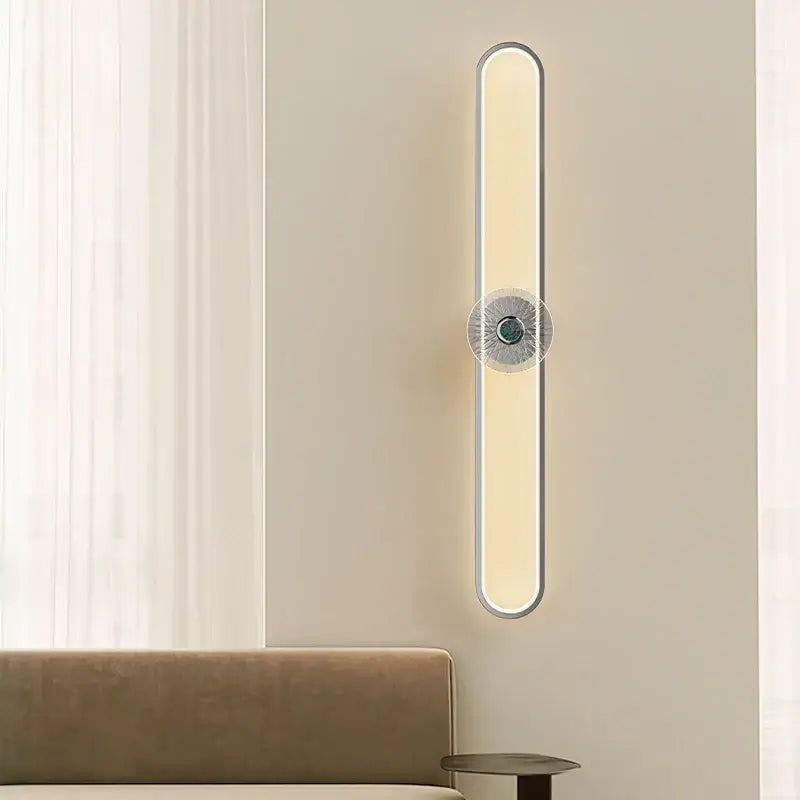 Modern minimalist silver led strip wall light for living room