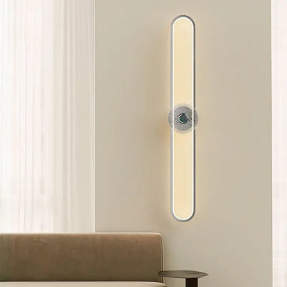 Modern minimalist silver led strip wall light for living room