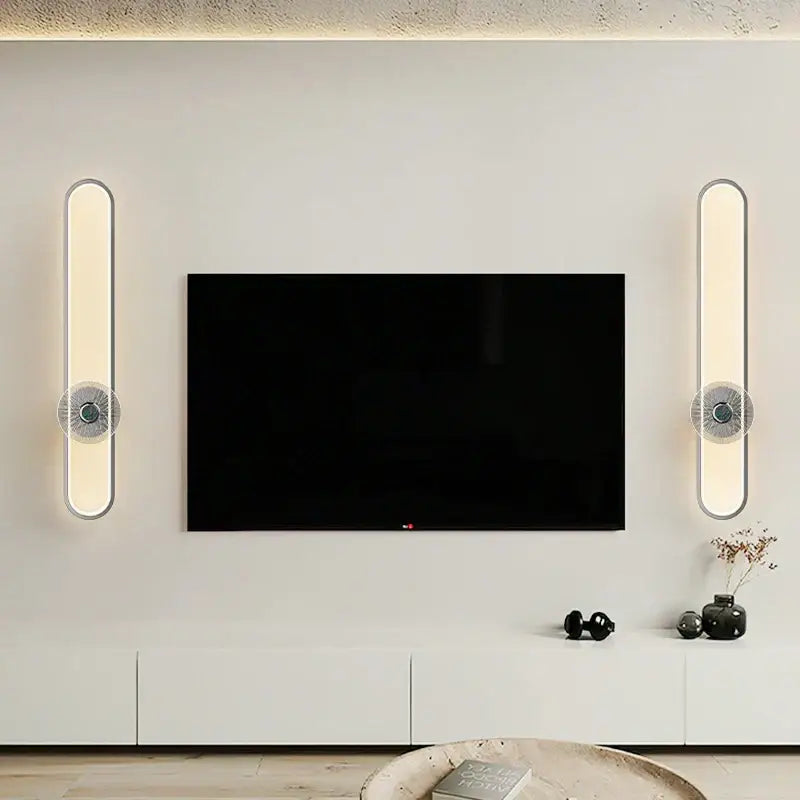 Modern minimalist silver led strip wall light for living room