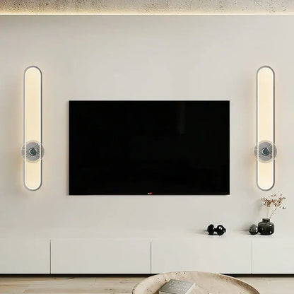 Modern minimalist silver led strip wall light for living room