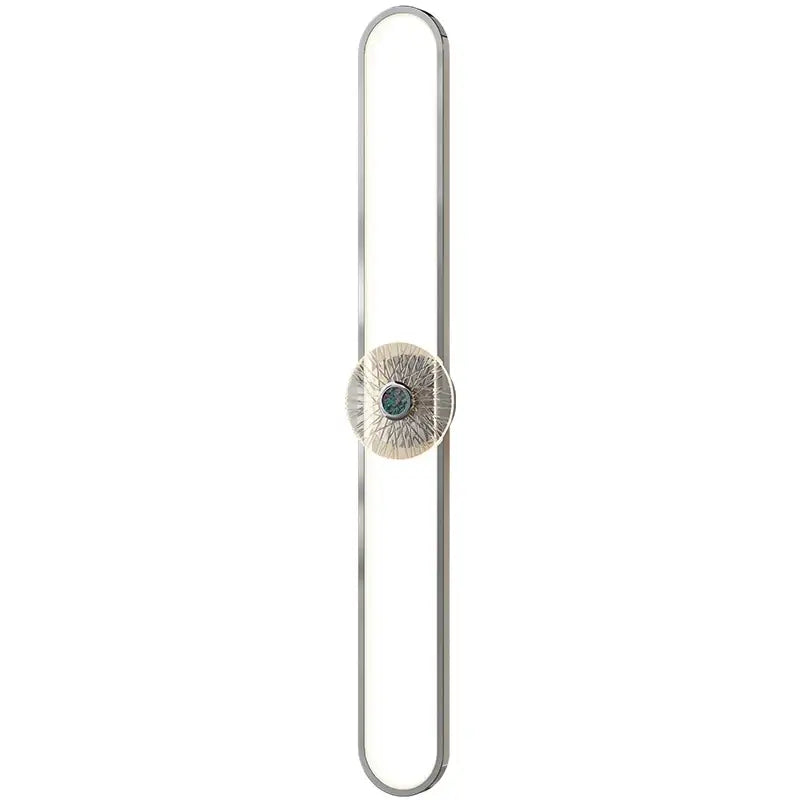 Modern minimalist silver led strip wall light for living room