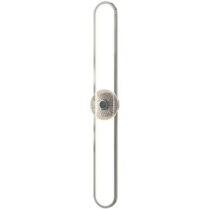 Modern minimalist silver led strip wall light for living room