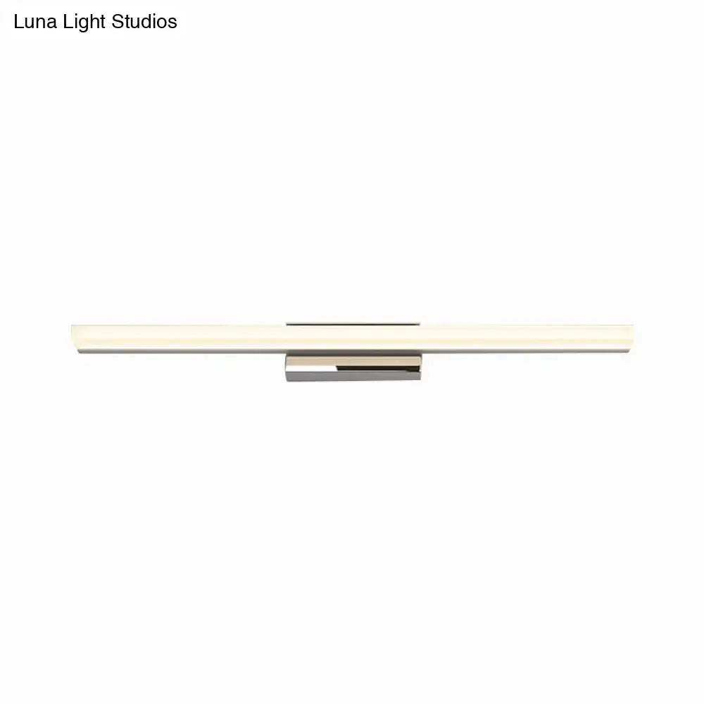 Modern minimalist silver led vanity lamp bathroom wall sconce