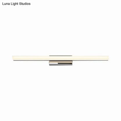 Modern minimalist silver led vanity lamp bathroom wall sconce