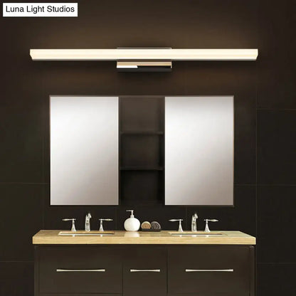 Modern minimalist silver led vanity lamp bathroom wall sconce