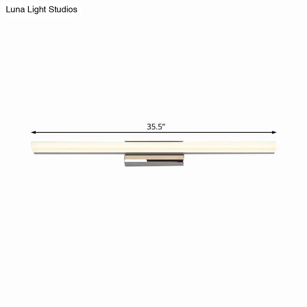 Modern minimalist silver led vanity lamp bathroom wall sconce
